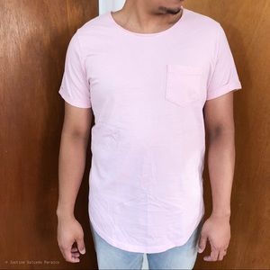 H&M Loose fit wide neck pocket tee
